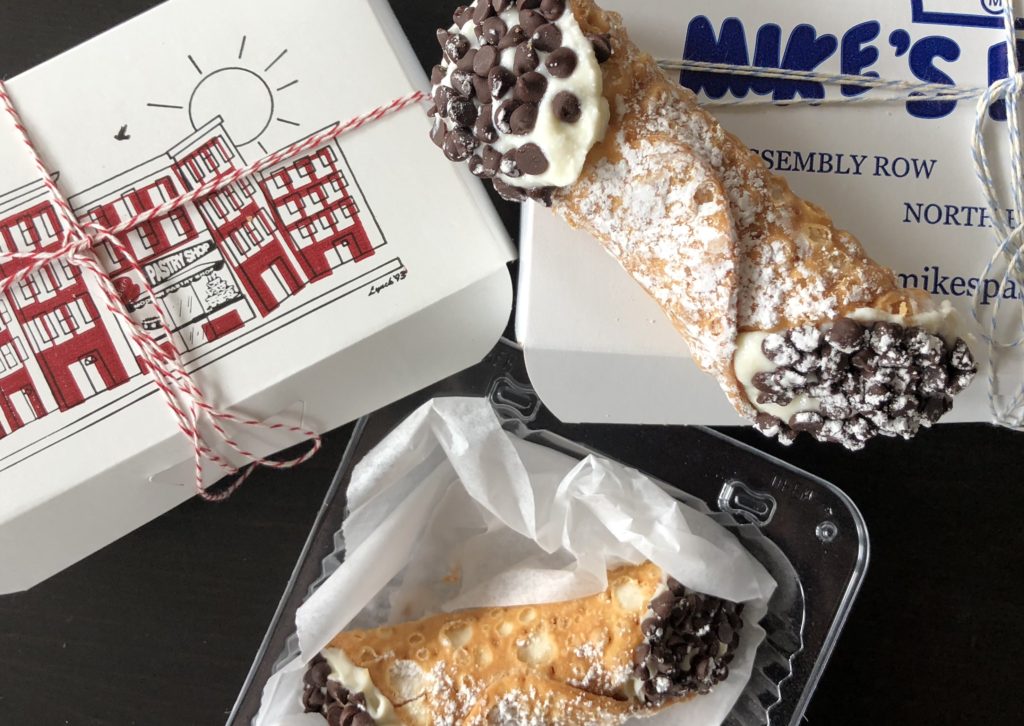 Taste-testing cannoli from The North End
