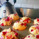 Homemade cranberry muffins at Nobnocket